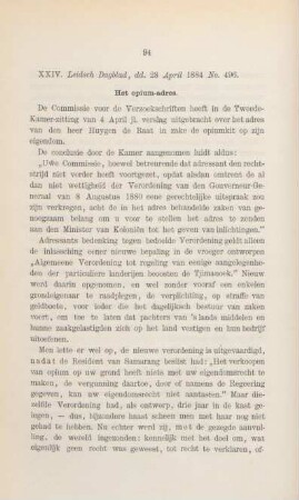 XXIV. Leidsch Dagblad, dd. 28 april 1884 no. 496. Het opium-adres