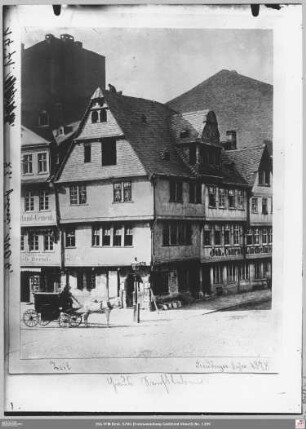 Zeil 6 (jetzt Zeil 70) Ecke Große Friedberger Straße von Südosten