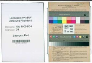 Entnazifizierung Karl Luengen , geb. 30.09.1889 (Rektor)