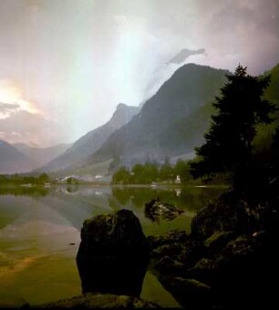 Hintersee bei Berchtesgaden in der Dämmerung