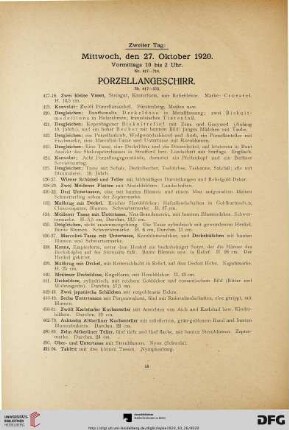 Porzellangeschirr (Nr. 417-575)