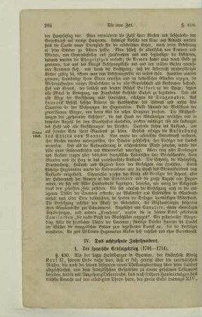IV. Das achtzehnte Jahrhundert