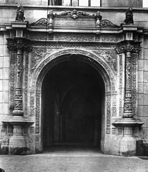 Dresden, ehem. Residenzschloss, Georgentor (Westseite), ehem. Nordportal des Georgenbaus