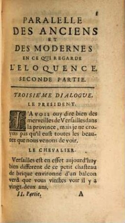 Paralelle Des Anciens Et Des Modernes, 2 : En Ce Qui Regarde L'Eloquence