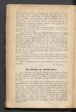 Die Schrecken der Schlafkrankheit