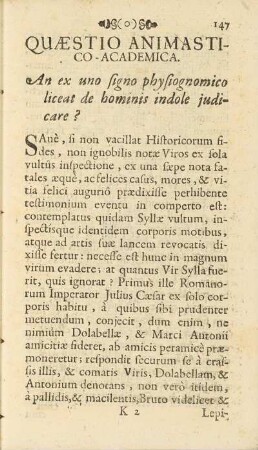 Quaestio Animastico-Academica.