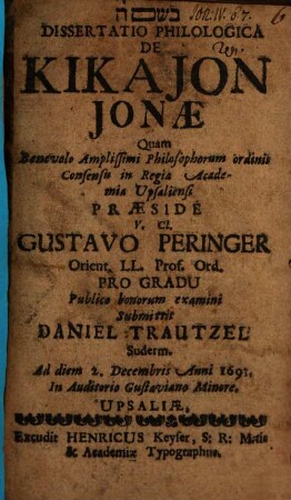 Disp. philol. de Kikajon Jonae