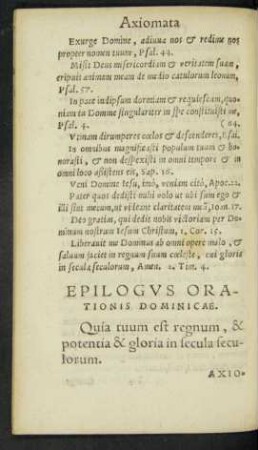 Epilogus Orationis Dominicae.