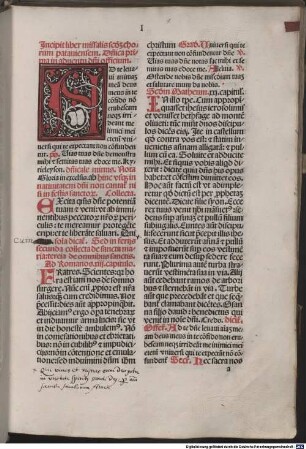 Missale Pataviense : Mit dem Mandat von Christoph von Schachner, Bischof von Passau, Passau 7. 5. 1498. Titelholzschnitt von Hans Burgkmair
