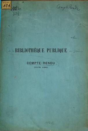 Compte rendu. 1882