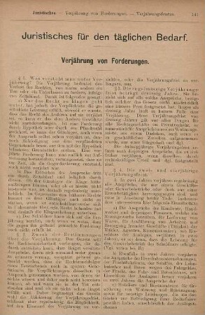 Juristisches für den täglichen Bedarf