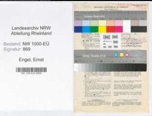 Entnazifizierung Ernst Engel, geb. 20.07.1890 (Polizeibeamter)