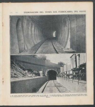 Terminación del tunel del Ferrocarril del Oeste - [Ilustración]