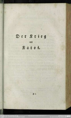 Der Krieg mit Karos