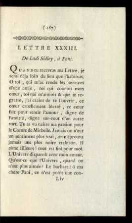 Lettre XXXIII.