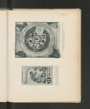 Tafel XI Abb. 19. Der Melancholiker. Aus einer deutschen Handschrift des XV. Jahrhunderts, Tübingen, Universitätsbibliothek