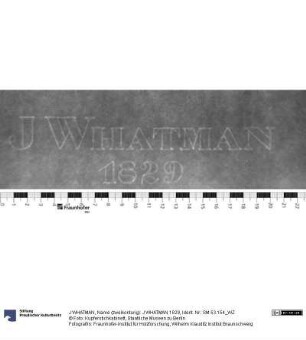 Name (zweikonturig): J WHATMAN 1829