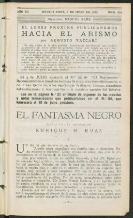 1923007295: El fantasma negro : novela inédita