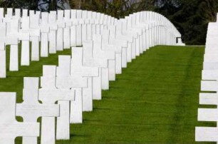 Frankreich. Picardie. Aisne. Bellicourt. Memorial Americain. Amerikanische Gedenkstätte Weltkrieg 1. Soldatenfriedhof