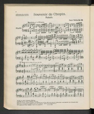 Souvenir de Chopin. Fantasie.