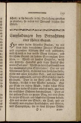 Empfindungen bey Betrachtung einer schönen Gegend