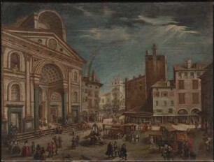 S. Andrea, Mantua: Ansicht der Fassade zur Piazza Mantegna
