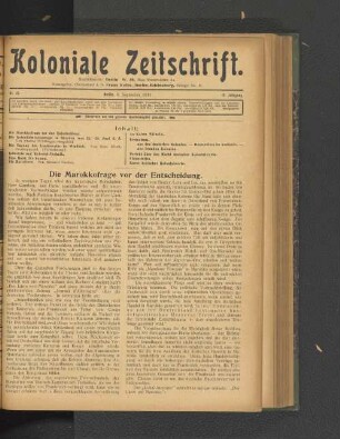 Nr. 37. Berlin, 8. September 1911. 12. Jahrgang.