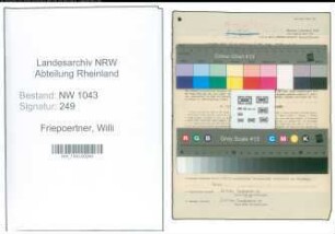 Entnazifizierung Willi Friepoertner , geb. 30.11.1919 (Verwaltungsgehilfe)