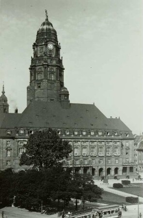 Dresden, Neues Rathaus, Ansicht von Südosten