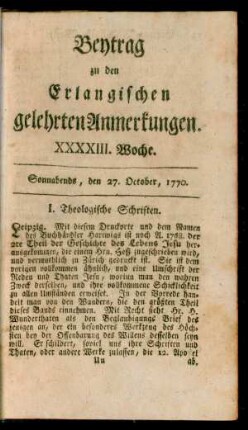 XXXXIII. Woche