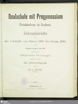 [14.]1889/90: Jahresbericht : über das Schuljahr ...