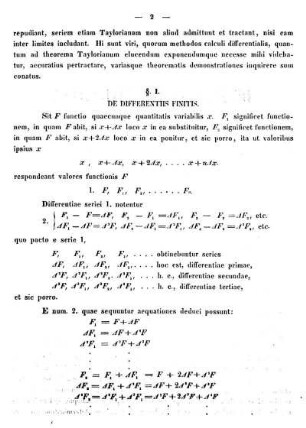 § I. DE DIFFERENTIIS FINITIS.