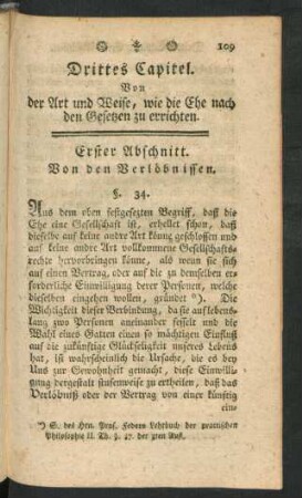 Erster Abschnitt. Von den Verlöbnissen