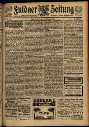 Zweite Ausgabe vom Dienstag, den 29. November 1904.