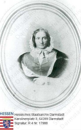 Heidenreich, Charlotte geb. Heiland gen. v. Siebold Dr. med. (1788-1859) / Porträt in Medaillon, Brustbild