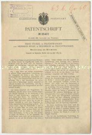 Patentschrift einer Neuerung an Bremsen, Patent-Nr. 25401