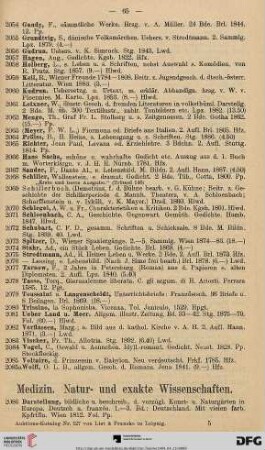 Medizin. Natur- und exakte Wissenschaften (Nr. 2086-2295)