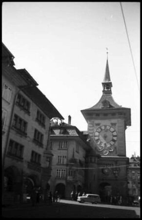 Bern: Zytgloggeturm von der Marktgasse