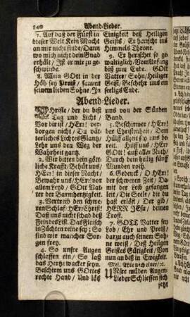 140-149, Abend-Lieder