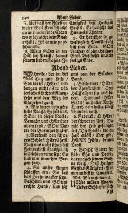 140-149, Abend-Lieder