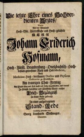43-60, Die letzte Ehre eines hochverdienten Arztes.