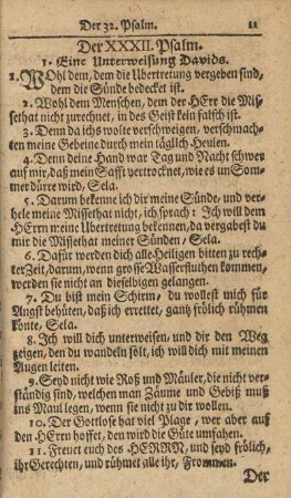 Der XXXII. Psalm