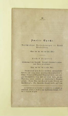 Zweite Epoche. Verschiedene Veränderungen in Roms Verfassung