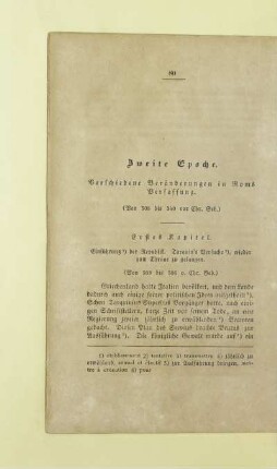 Zweite Epoche. Verschiedene Veränderungen in Roms Verfassung