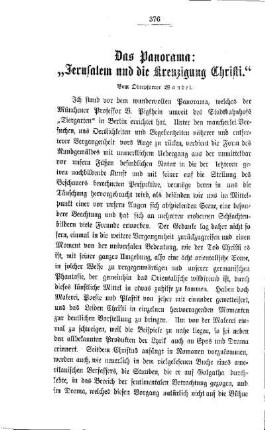 Das Panorama: "Jerusalem und die Kreuzigung Christi."
