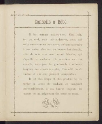 Conseils à Bébé.