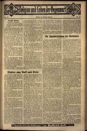 Dritte Ausgabe vom Sonntag, den 28. Juli 1935.