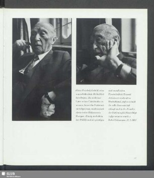 Gespräch zwischen Adenauer und Hans Wüst