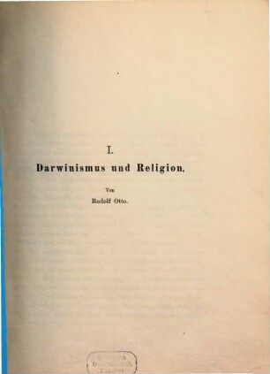 Darwinismus und Religion