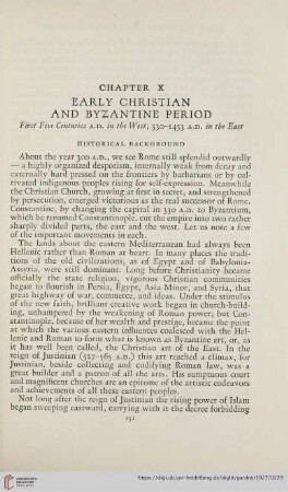 Chapter X: Early Christian and Byzantine Period